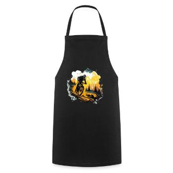Conception cool de descente de VTT pour les fans de VTT - Tablier de cuisine - noir - Devant - AI Model Male 185 dark (185cm)