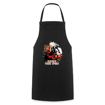 Conception cool de descente de VTT pour les fans de VTT - Tablier de cuisine - noir - Devant - AI Model Male 185 dark (185cm)