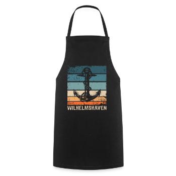 Wilhelmshaven Sprüche Wilhelmshavener Geschenk - Kochschürze - Schwarz - Vorne - AI Model Male 185 dark (185cm)