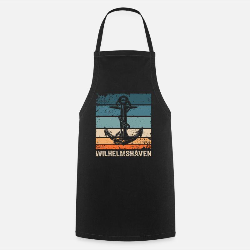 Wilhelmshaven Sprüche Wilhelmshavener Geschenk - Kochschürze - Schwarz