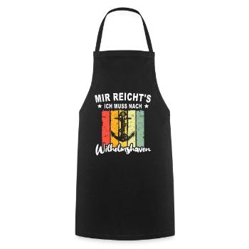 Wilhelmshaven Sprüche Wilhelmshavener Geschenk - Kochschürze - Schwarz - Vorne - AI Model Male 185 dark (185cm)