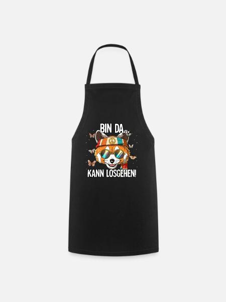 Bin Da Kann Losgehen Hippie Goa Rave - Kochschürze - Schwarz