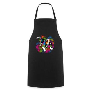 Dog Saying Beagle Design pour les amoureux des chiens - Tablier de cuisine - noir - Devant - AI Model Male 185 dark (185cm)