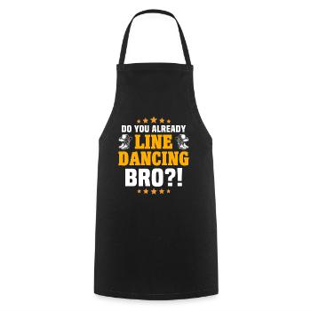 Line Dance Already Line Dancing - Cooking Apron - black - Front - AI Model Male 185 dark (185cm)