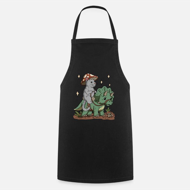 Chat Cottagecore - Tablier de cuisine - noir