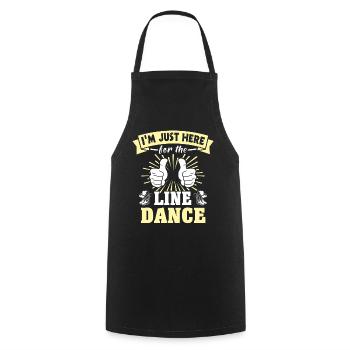 Line Dancer Line Dancing - Kochschürze - Schwarz - Vorne - AI Model Male 185 dark (185cm)