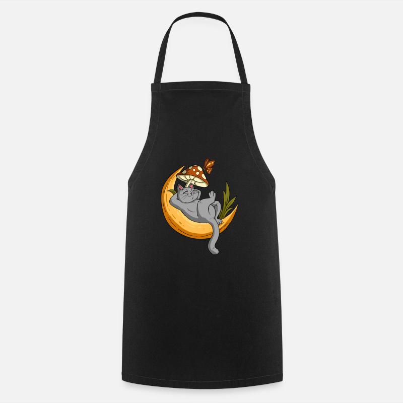 Chat Cottagecore - Tablier de cuisine - noir
