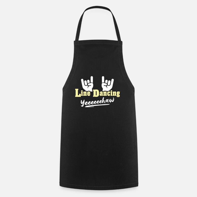 Line Dancing Line Dance - Cooking Apron - black