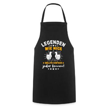 Legende Geschenk Legenden Legendär - Kochschürze - Schwarz - Vorne - AI Model Male 185 dark (185cm)