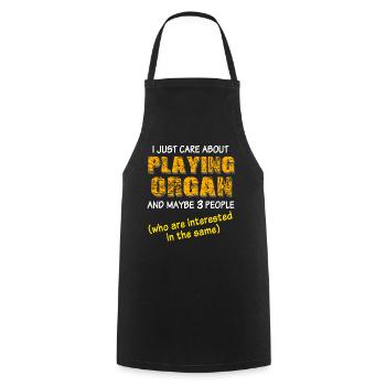 Orgelspieler Organist Orgel - Kochschürze - Schwarz - Vorne - AI Model Male 185 dark (185cm)