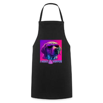 Hunde Spruch Labrador Retriever Design für - Kochschürze - Schwarz - Vorne - AI Model Male 185 dark (185cm)