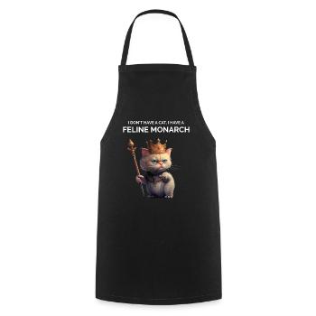 Lustige Katze sagt verrückte Katzendame - Kochschürze - Schwarz - Vorne - AI Model Male 185 dark (185cm)