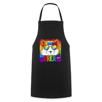 Pride LGBTQ Christopher Street Day Kostüm Pride - Kochschürze - Schwarz - Vorne - AI Model Male 185 dark (185cm)