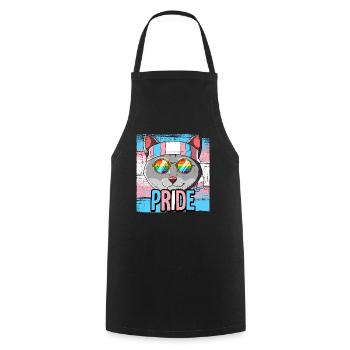 Pride LGBTQ Transgender Flagge Kostüm Pride Month - Kochschürze - Schwarz - Vorne - AI Model Male 185 dark (185cm)