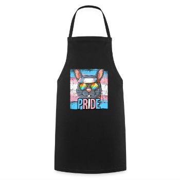 Pride LGBTQ Transgender Flag Costume Pride Month - Cooking Apron - black - Front - AI Model Male 185 dark (185cm)