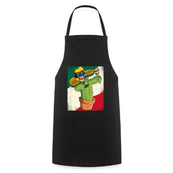 Dabbing Mexican Kaktus Cinco De Mayo - Kochschürze - Schwarz - Vorne - AI Model Male 185 dark (185cm)