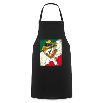 Dabbing Mexican Hund Cinco De Mayo - Kochschürze - Schwarz - Vorne - AI Model Male 185 dark (185cm)