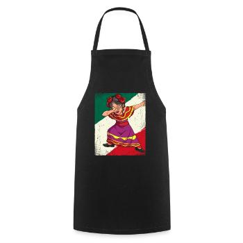 Dabbing Mexican Woman Cinco De Mayo - Cooking Apron - black - Front - AI Model Male 185 dark (185cm)