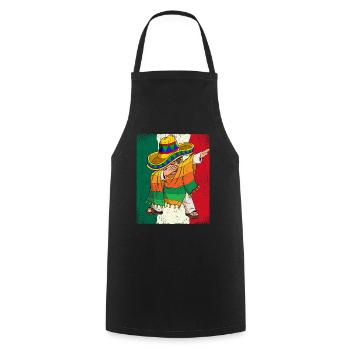 Dabbing Mexican Woman Cinco De Mayo - Cooking Apron - black - Front - AI Model Male 185 dark (185cm)