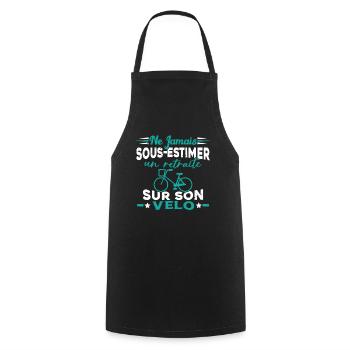 Un Retraité Sur Son Vélo Humour Retraite Cycliste - Tablier de cuisine - noir - Devant - AI Model Male 185 dark (185cm)