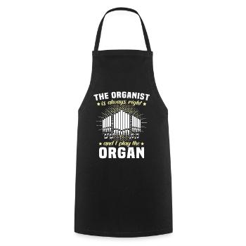 Organist Organ Organ Church Organ - Cooking Apron - black - Front - AI Model Male 185 dark (185cm)
