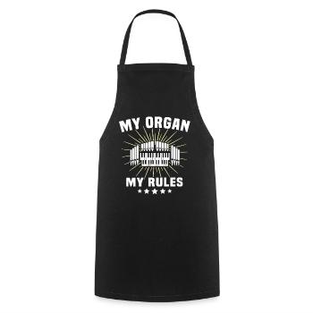 Organiste Organiste Organiste Règles de l’orgue - Tablier de cuisine - noir - Devant - AI Model Male 185 dark (185cm)