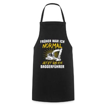 Baggerfahrer Bagger Fahren - Kochschürze - Schwarz - Vorne - AI Model Male 185 dark (185cm)