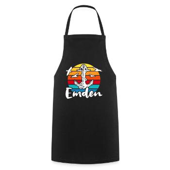 Vacances Emden Mer du Nord - Tablier de cuisine - noir - Devant - AI Model Male 185 dark (185cm)