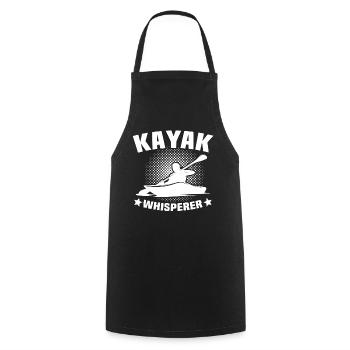 Kayaker Kayak Kayaking - Cooking Apron - black - Front - AI Model Male 185 dark (185cm)