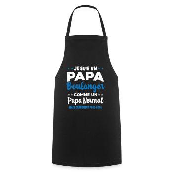 Homme Je Suis Papa Boulanger Humour Cadeau - Tablier de cuisine - noir - Devant - AI Model Male 185 dark (185cm)