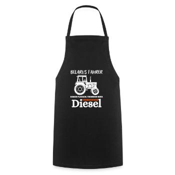 MTS-Belarus Fahrer trinken Bier verbrennen Diesel - Kochschürze - Schwarz - Vorne - AI Model Male 185 dark (185cm)