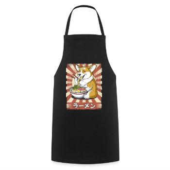Ramen Corgi Hund Nudelsuppe Ramen - Kochschürze - Schwarz - Vorne - AI Model Male 185 dark (185cm)