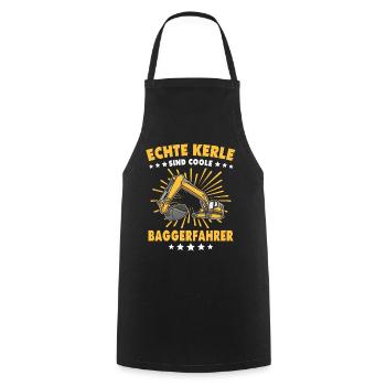 Bagger Baggerfahrer - Kochschürze - Schwarz - Vorne - AI Model Male 185 dark (185cm)