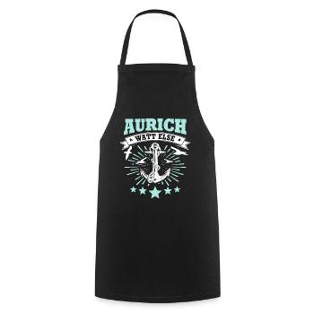 Auricher Sprüche Aurich - Kochschürze - Schwarz - Vorne - AI Model Male 185 dark (185cm)
