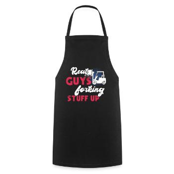 Forklift Driver Forklift Forklift - Cooking Apron - black - Front - AI Model Male 185 dark (185cm)