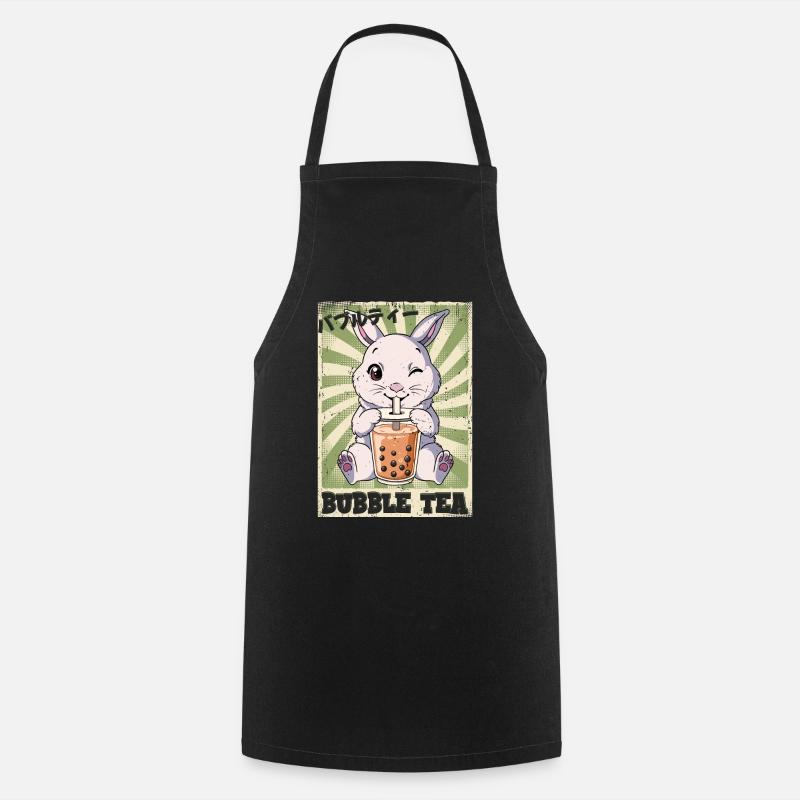 Boba Tea Hase Bubble Tea - Kochschürze - Schwarz