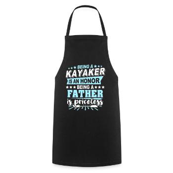 Kayak Papa Kayaking - Tablier de cuisine - noir - Devant - AI Model Male 185 dark (185cm)