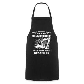 Baggerführer Bagger Baggerfahrer - Kochschürze - Schwarz - Vorne - AI Model Male 185 dark (185cm)