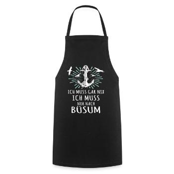 Büsum Sprüche Büsumer Spruch - Kochschürze - Schwarz - Vorne - AI Model Male 185 dark (185cm)
