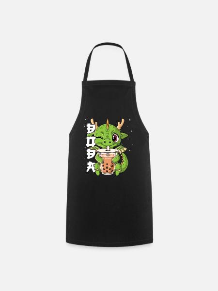 Boba Tea Drache Bubble Tea - Kochschürze - Schwarz