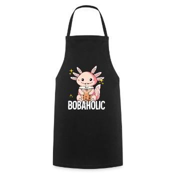 Bubble Tea Axolotl Boba Tea Bobaholic - Kochschürze - Schwarz - Vorne - AI Model Male 185 dark (185cm)