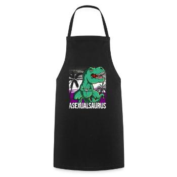 Pride LGBTQ Asexualsaurus Kostüm Pride Month - Kochschürze - Schwarz - Vorne - AI Model Male 185 dark (185cm)