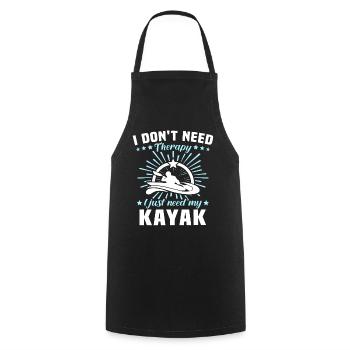 Kayaker Kayak Kayaking - Kochschürze - Schwarz - Vorne - AI Model Male 185 dark (185cm)