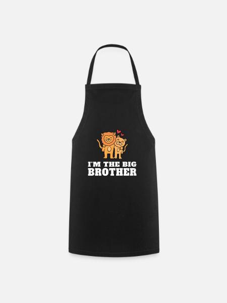 Je suis le grand frère - futur grand frère - Tablier de cuisine - noir