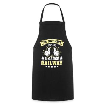 Garden Railway Model Railroad - Cooking Apron - black - Front - AI Model Male 185 dark (185cm)