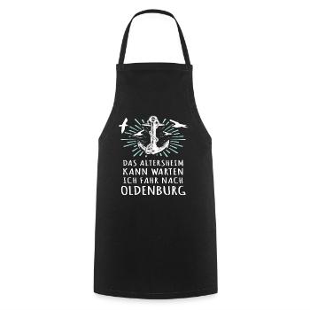 Oldenburg Sprüche Oldenburger - Kochschürze - Schwarz - Vorne - AI Model Male 185 dark (185cm)
