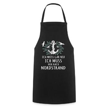 Nordstrand Sprüche Nordstrander Spruch - Kochschürze - Schwarz - Vorne - AI Model Male 185 dark (185cm)