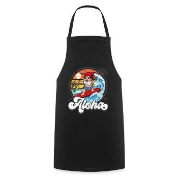 Aloha Hawaiian Hawaiian Surfer Surfing - Tablier de cuisine - noir - Devant - AI Model Male 185 dark (185cm)