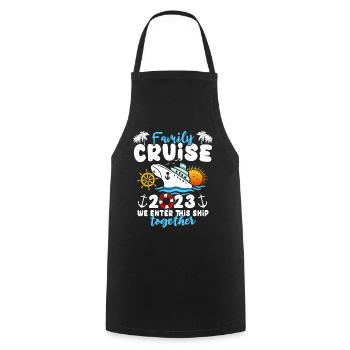 Kreuzfahrt 2023 Seereise - Kochschürze - Schwarz - Vorne - AI Model Male 185 dark (185cm)