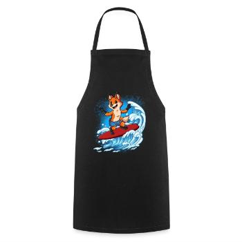 Surfeurs de vagues Surfeurs Surfeurs - Tablier de cuisine - noir - Devant - AI Model Male 185 dark (185cm)